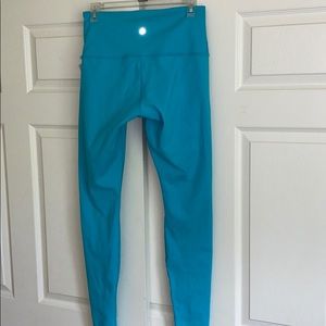 Bright Light Blue High Rise Lululemon Leggings